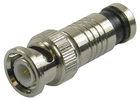 BNC Type Connector, Male Compression for RG-6 Cable